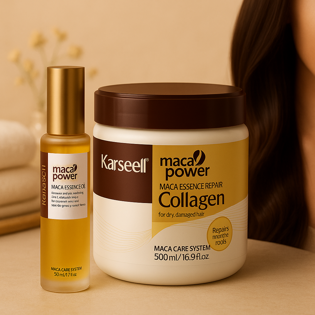 Karseell® Máscara de Colágeno Capilar 500 ML + ¡Obsequio Aceite de Argán Marroquí! 🎁