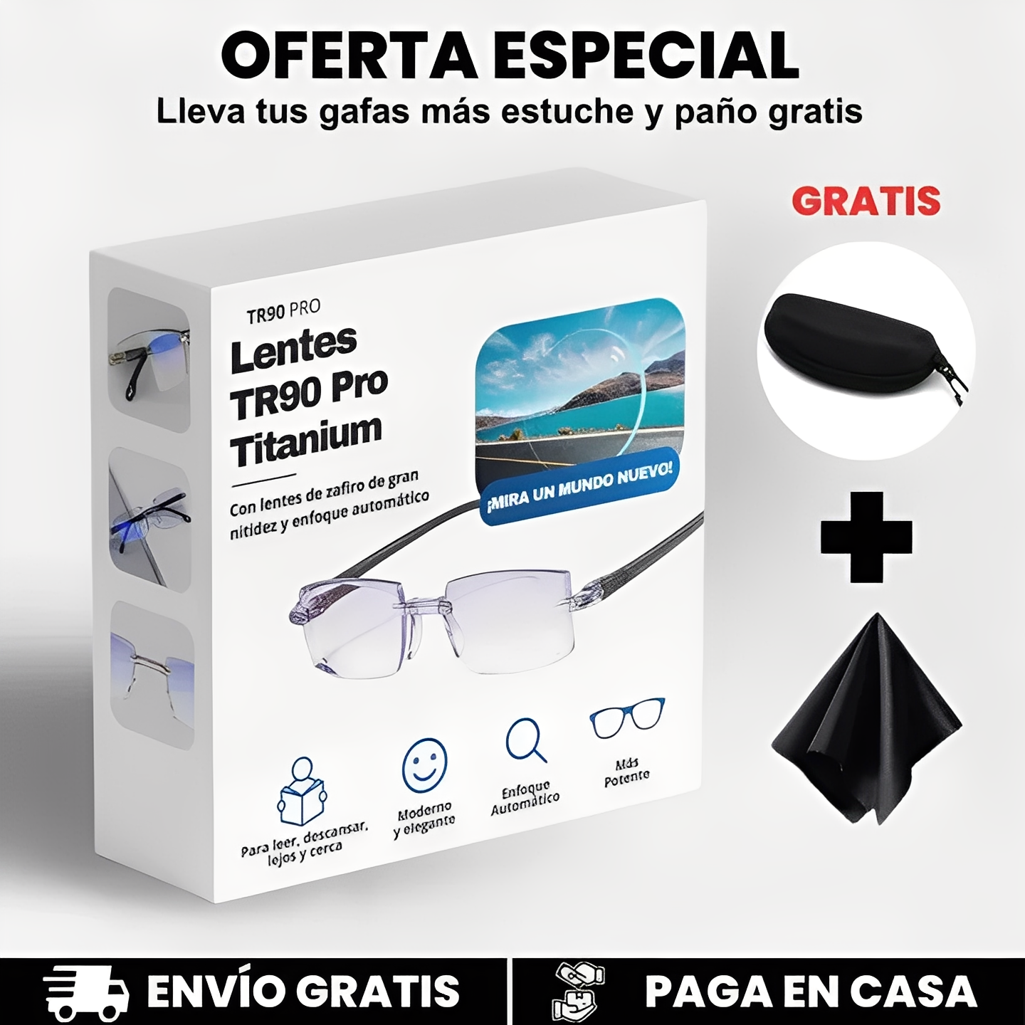 Combo X2 Lentes Fotocromaticos TR90 + ¡OBSEQUIO! 🎁