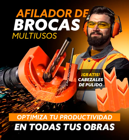 Afilador de Brocas Multiusos + ¡2 Cabezales de Pulido! + ¡Guía Digital! 🎁