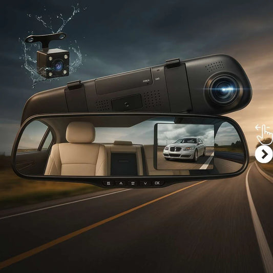 ESPEJO RETROVISOR DOBLE CAMARA + ¡OBSEQUIO ESPECIAL! 🎁