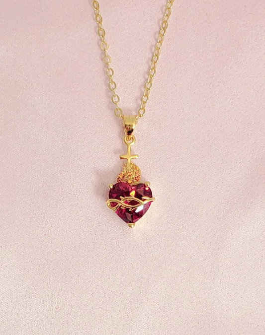 Collar Sagrado Corazón de Jesús + ¡OBSEQUIO! 🎁