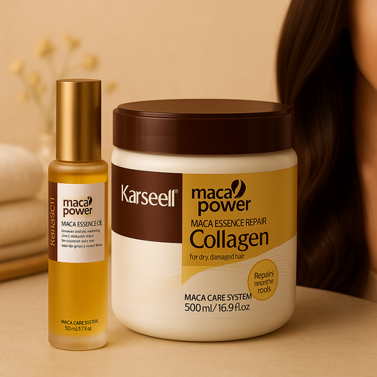 Karseell® Máscara de Colágeno Capilar 500 ML + ¡Obsequio Aceite de Argán Marroquí! 🎁