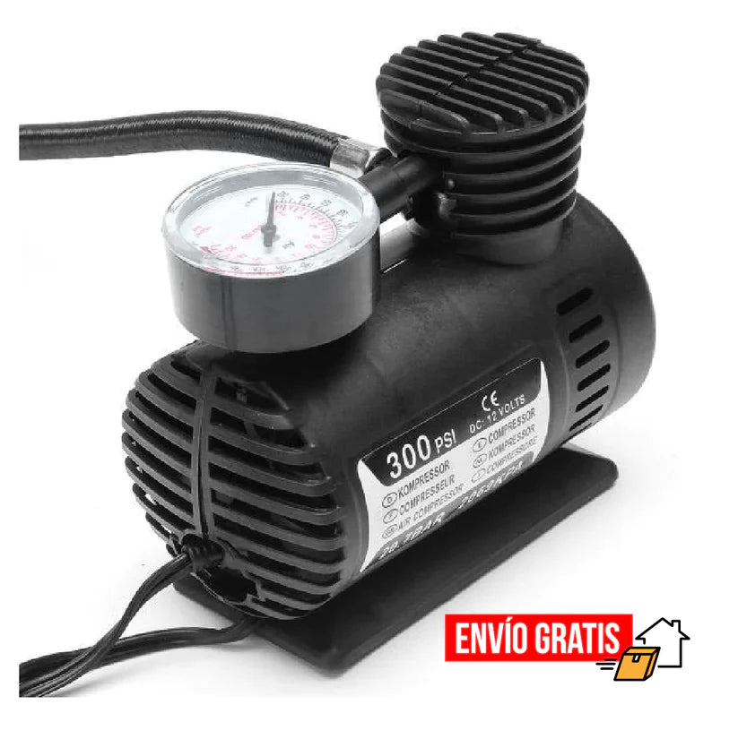 Mini Compresor Para Carro 12V + + ¡OBSEQUIO ESPECIAL! 🎁